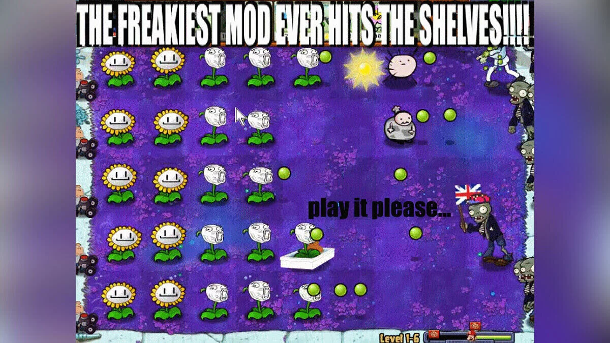 Plants vs. Zombies — PvZ: Freaky Edition — новые скины для растений, зомби и другие изменения