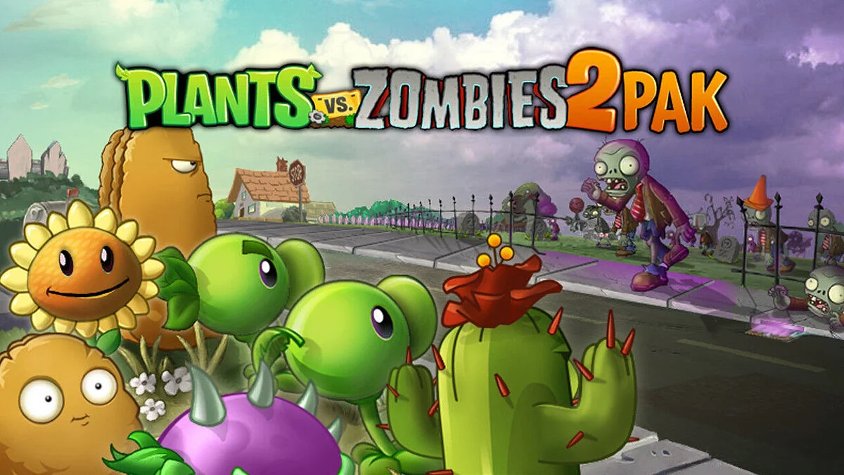 Plants vs. Zombies — PVZ2PAK — графика как во второй части