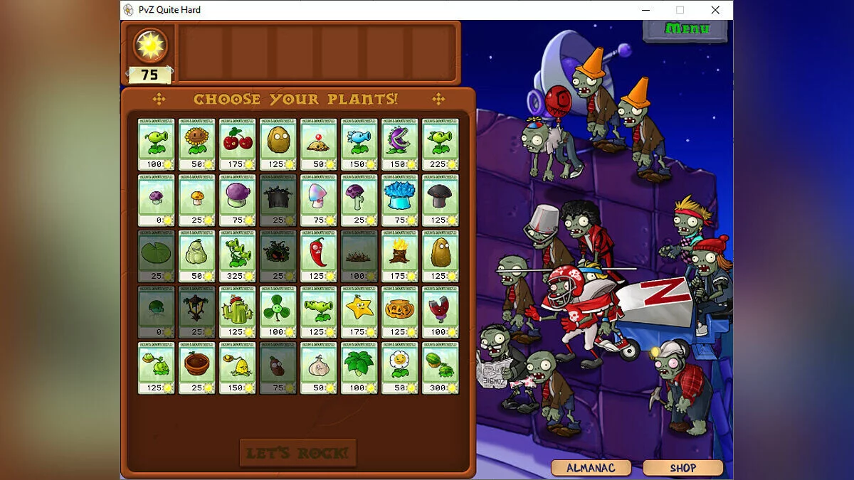 Plants vs. Zombies — Quite Hard — усложнение игрового процесса [2.2.0]