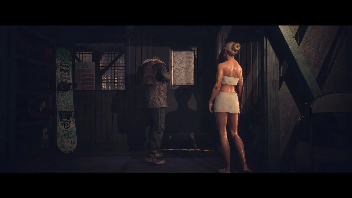 Until Dawn Remake — Саманта в более коротком полотенце