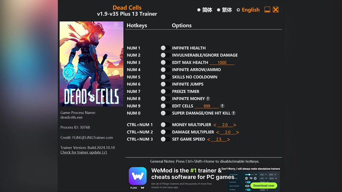 Dead Cells — Трейнер (+13) [1.9 - 35]