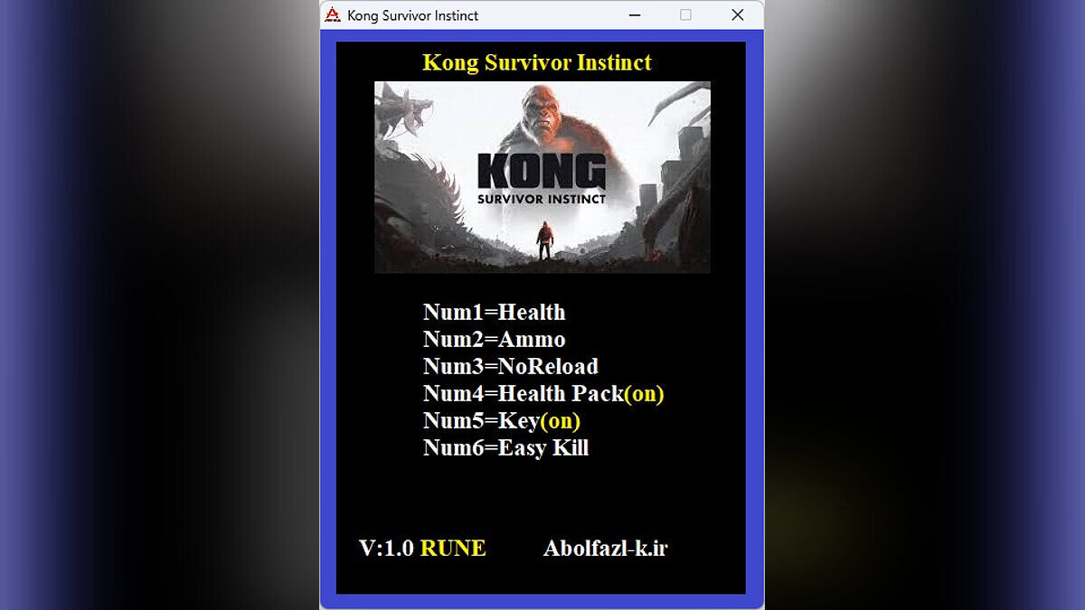 Kong: Survivor Instinct — Трейнер (+6) [1.0]