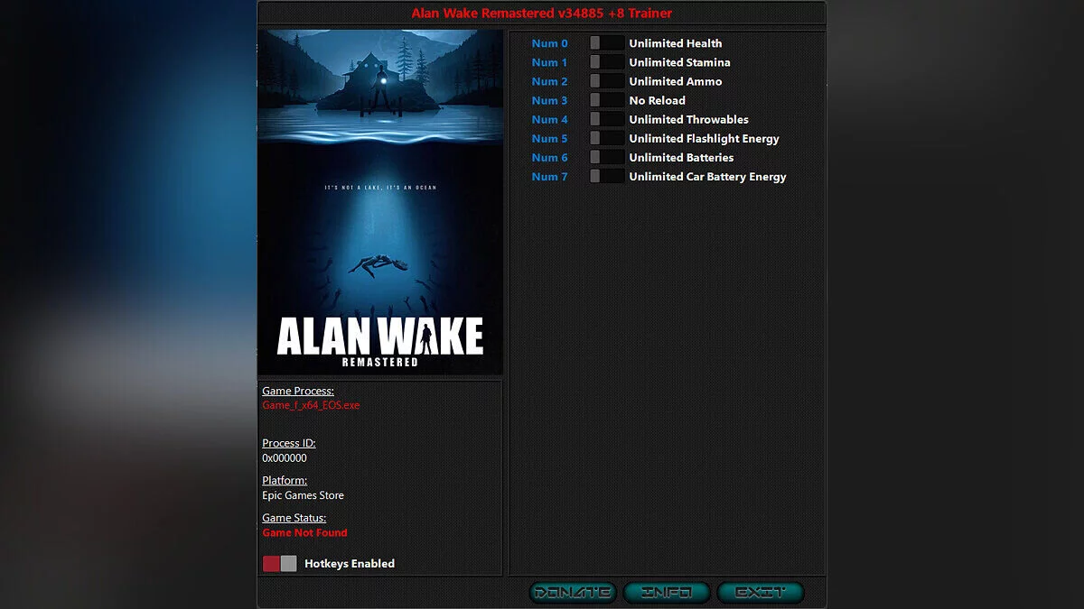 Alan Wake Remastered — Трейнер (+8) [34885]