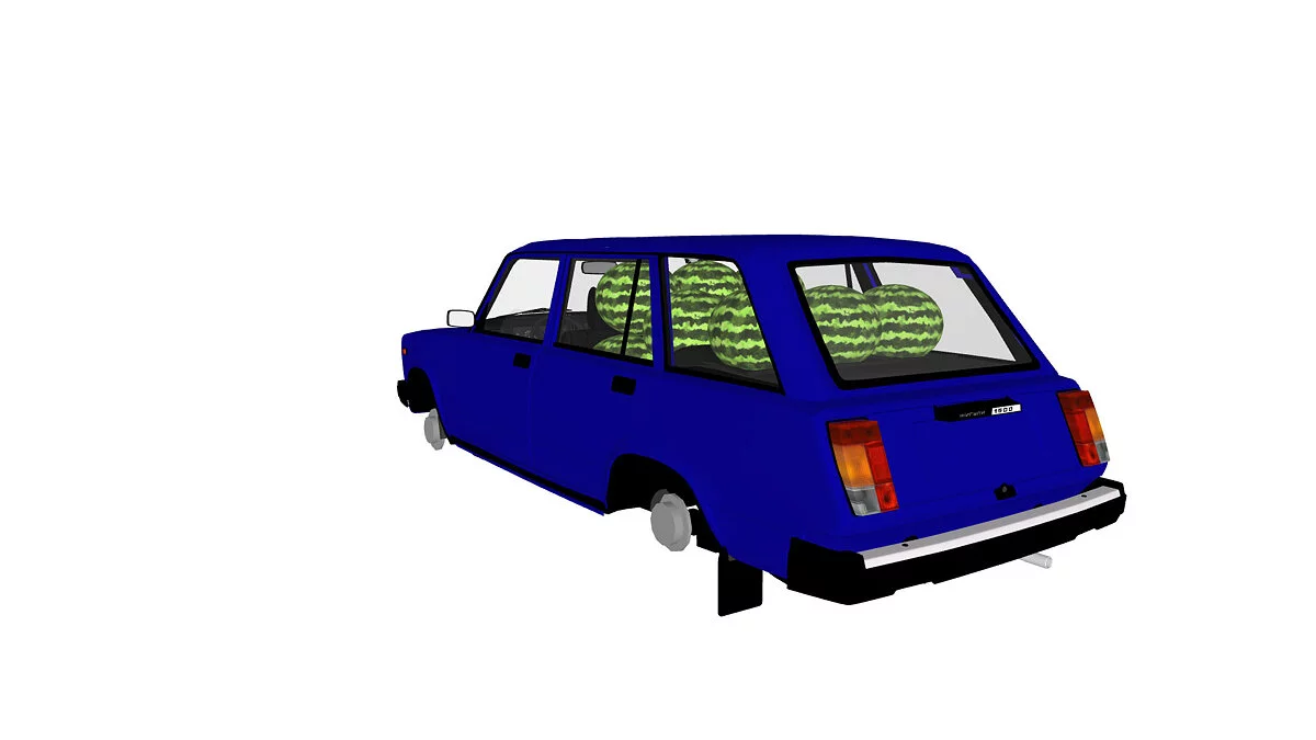 Simple Car Crash Physics Sim — ВАЗ-2104 с арбузами