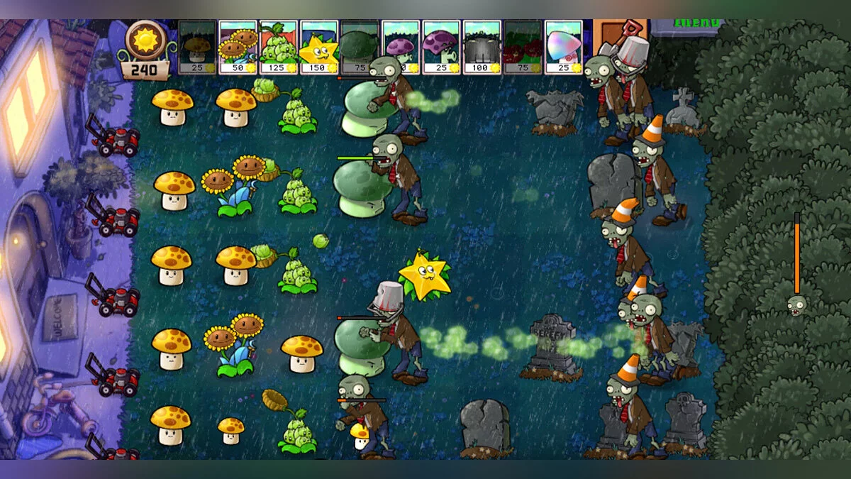 Plants vs. Zombies — Yet Another Insane Spawnrate: Overgrowth (0.702-1) — очередной безумный мод