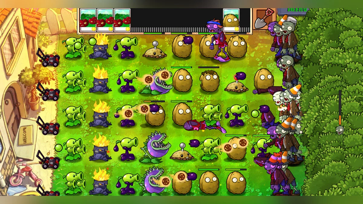 Plants vs. Zombies — Yet Another Insane Spawnrate: Overgrowth (0.702-1) — очередной безумный мод