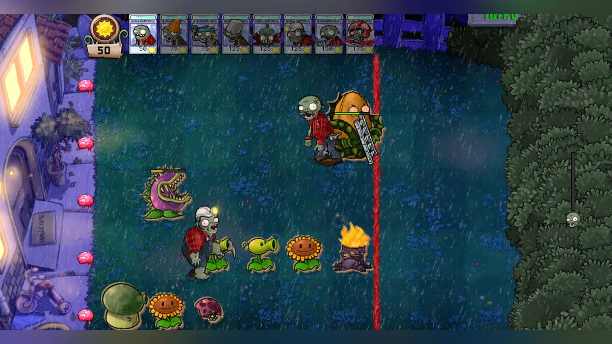 Plants vs. Zombies — Yet Another Insane Spawnrate: Overgrowth (0.702-1) — очередной безумный мод
