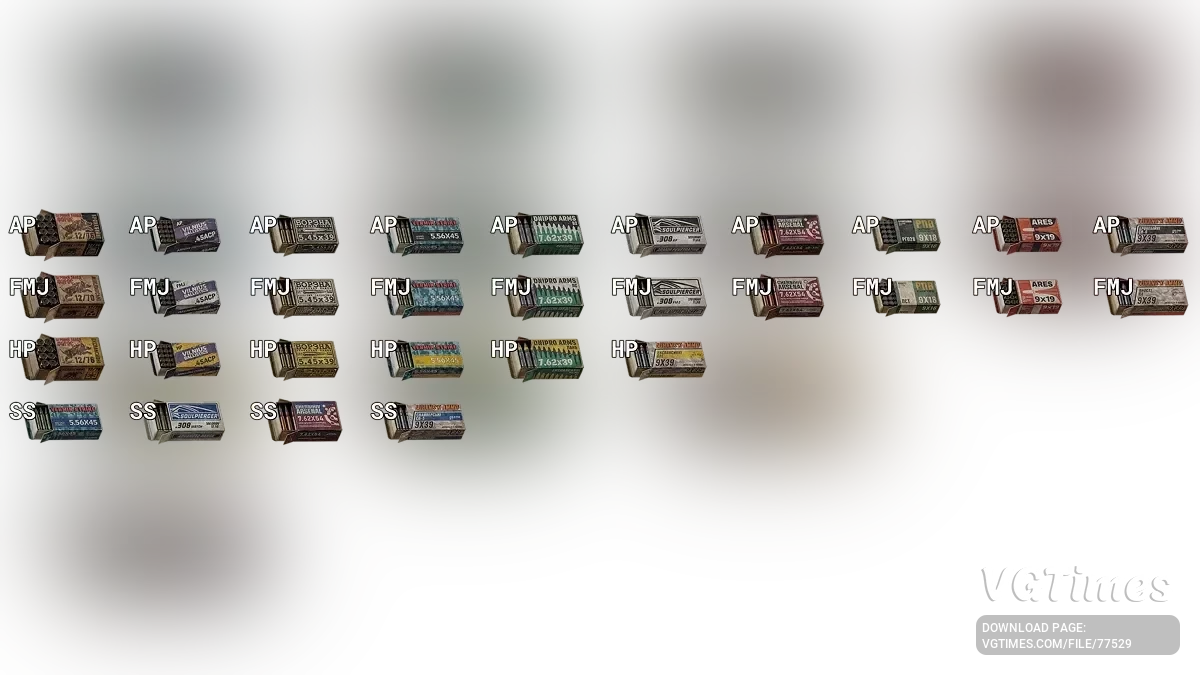 S.T.A.L.K.E.R. 2: Heart of Chornobyl — Читаемые боеприпасы для оружия