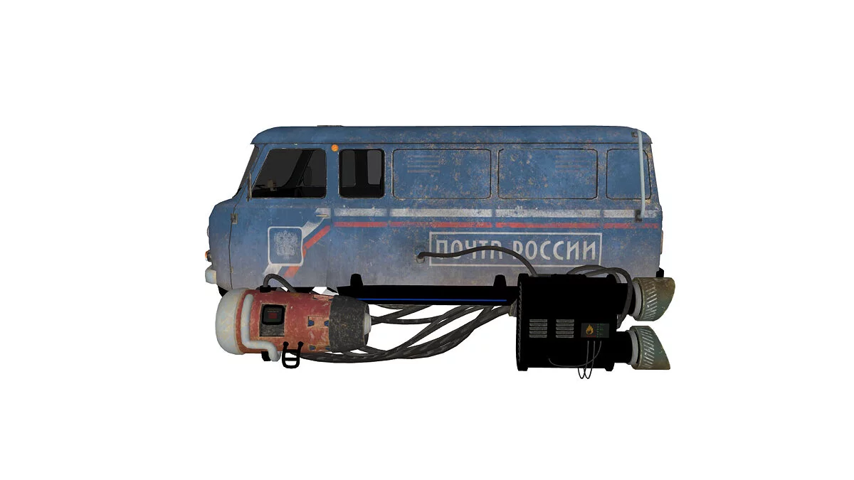 Simple Car Crash Physics Sim — Футуристичный летающий УАЗ-452