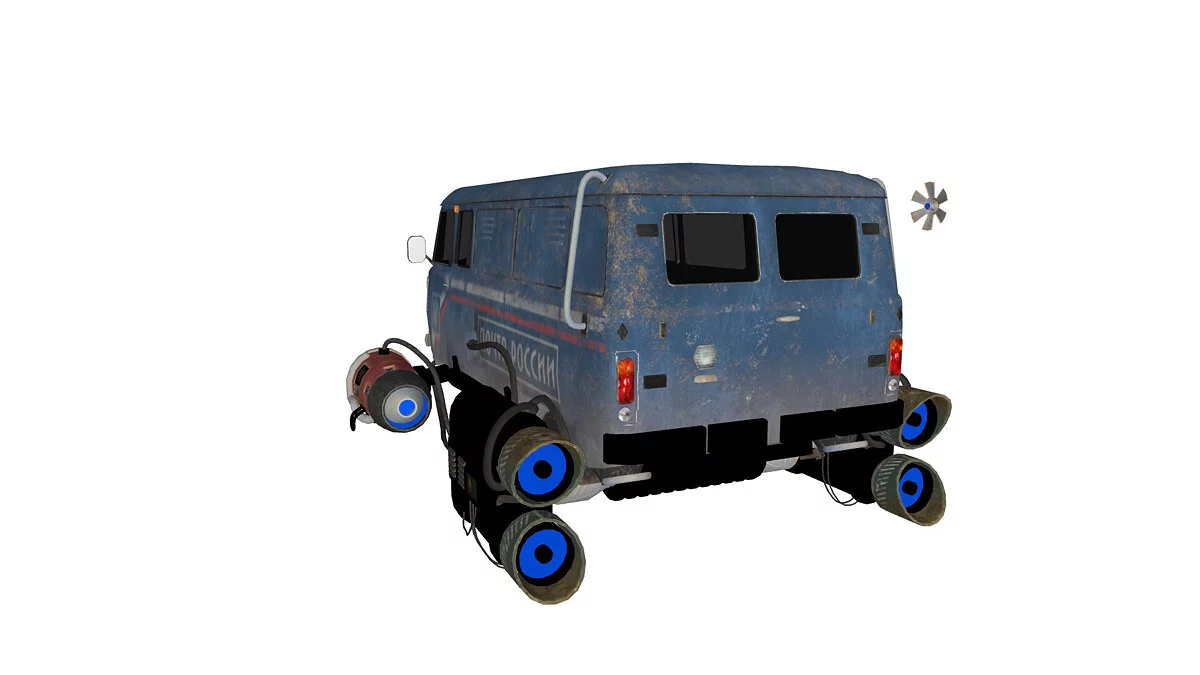 Simple Car Crash Physics Sim — Футуристичный летающий УАЗ-452