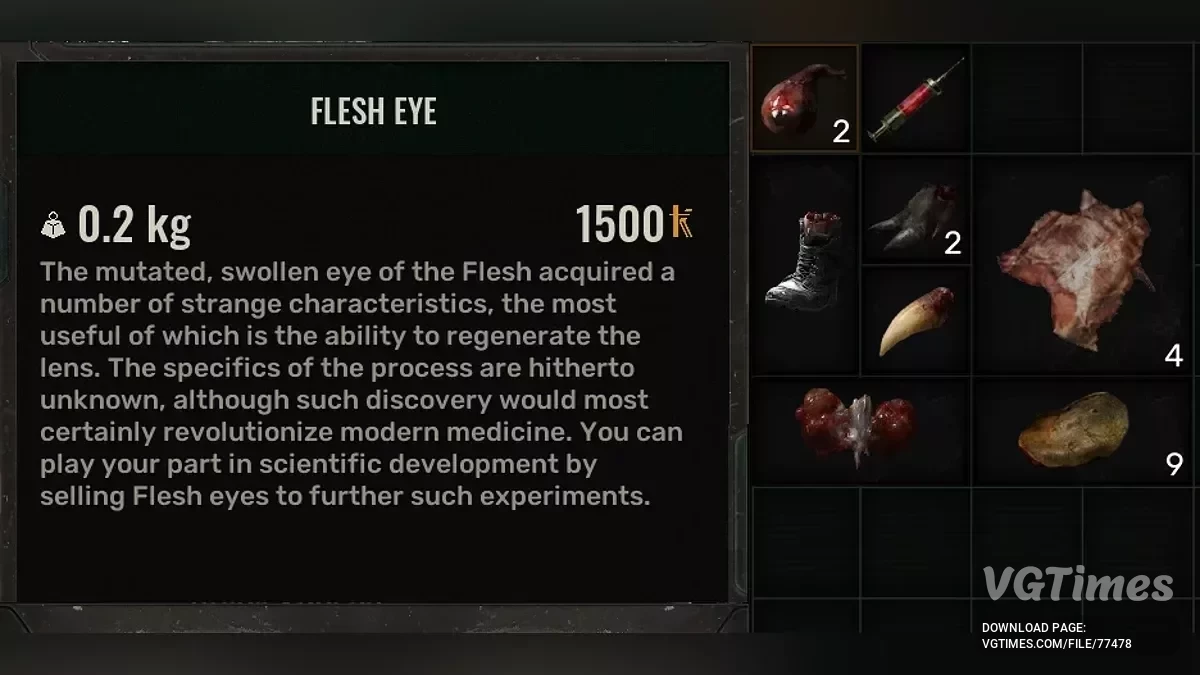 S.T.A.L.K.E.R. 2: Heart of Chornobyl — Лут с мутантов