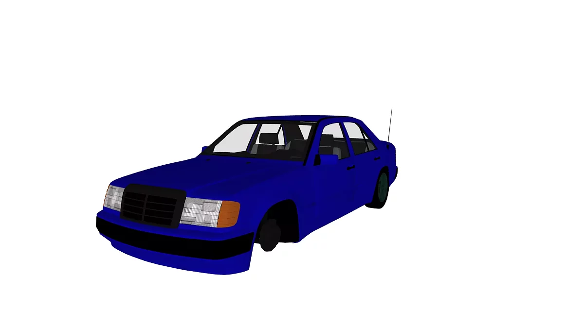 Simple Car Crash Physics Sim — Mercedes-Benz W124