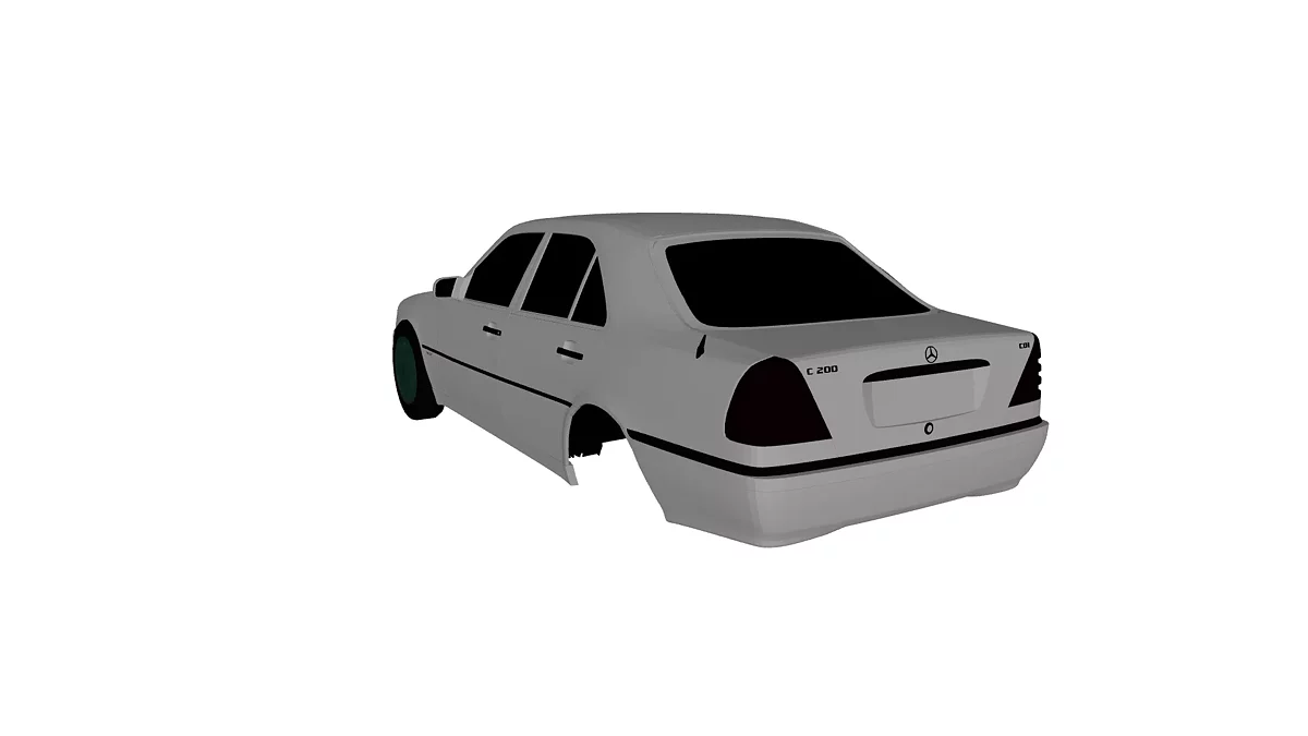 Simple Car Crash Physics Sim — Mercedes C180