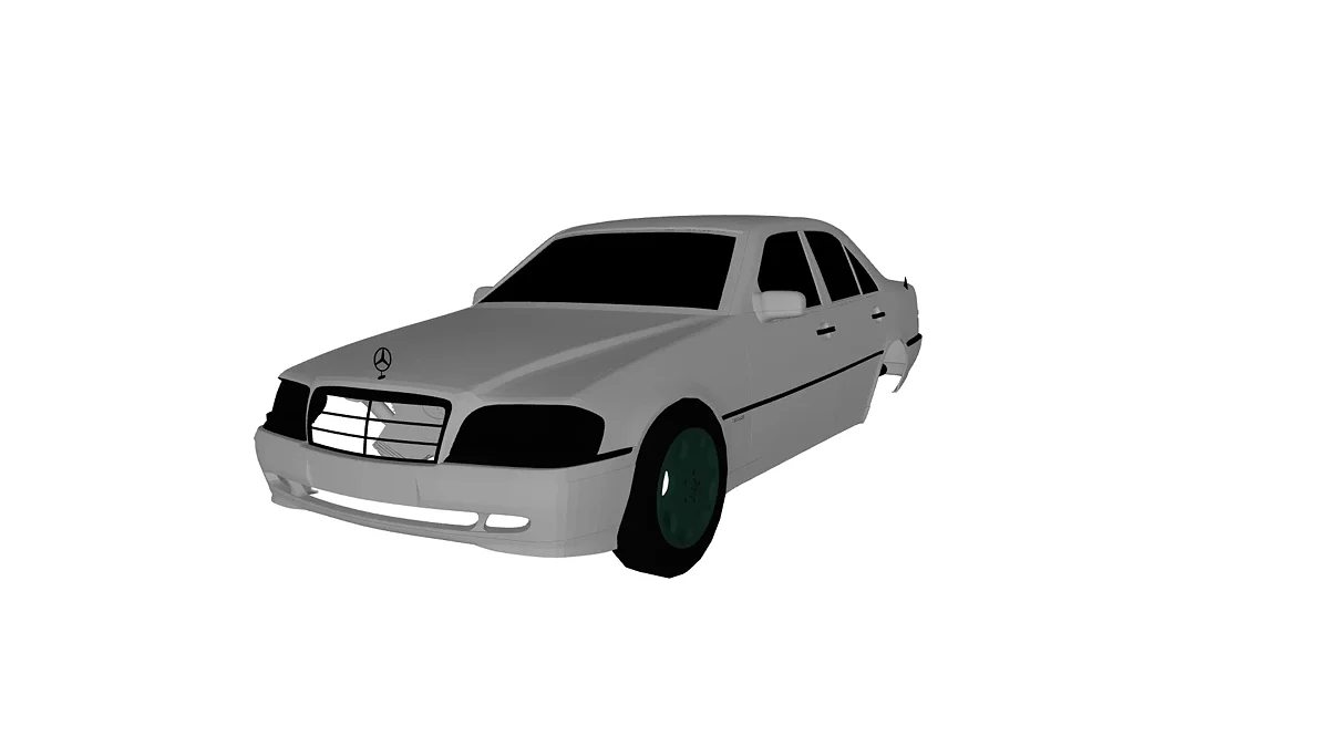 Simple Car Crash Physics Sim — Mercedes C180