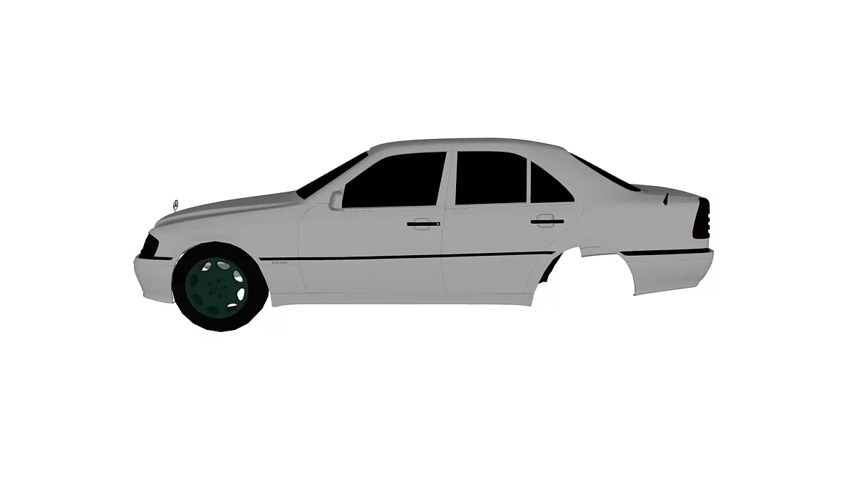 Simple Car Crash Physics Sim — Mercedes C180