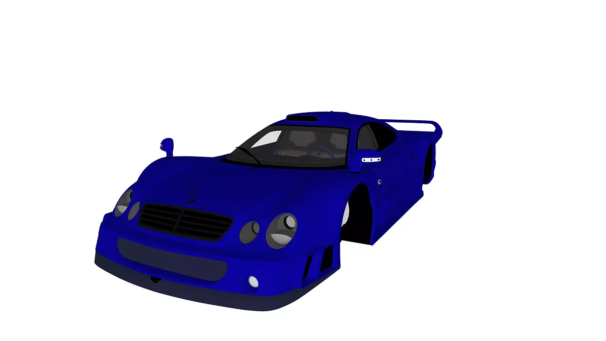 Simple Car Crash Physics Sim — Mercedes CLK GTR