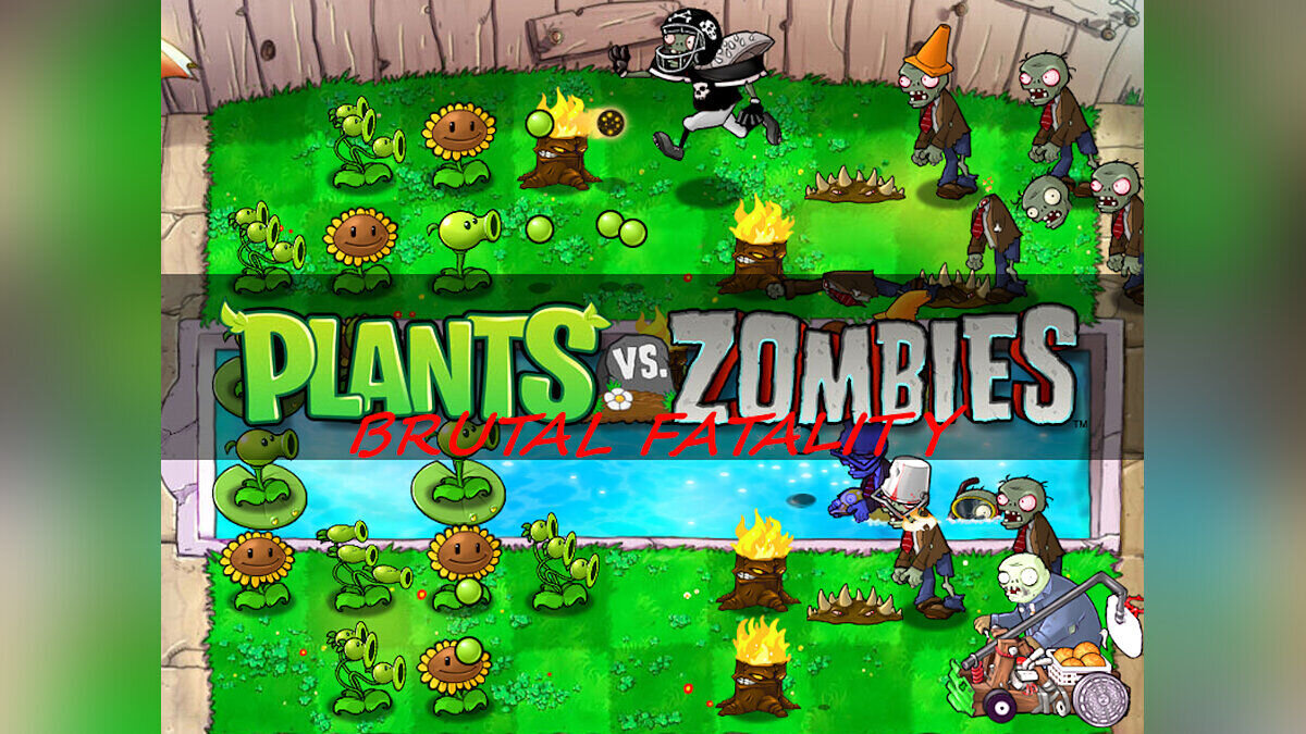 Plants vs. Zombies — Мод Brutal Fatality с сильными зомби [v1.0.0]