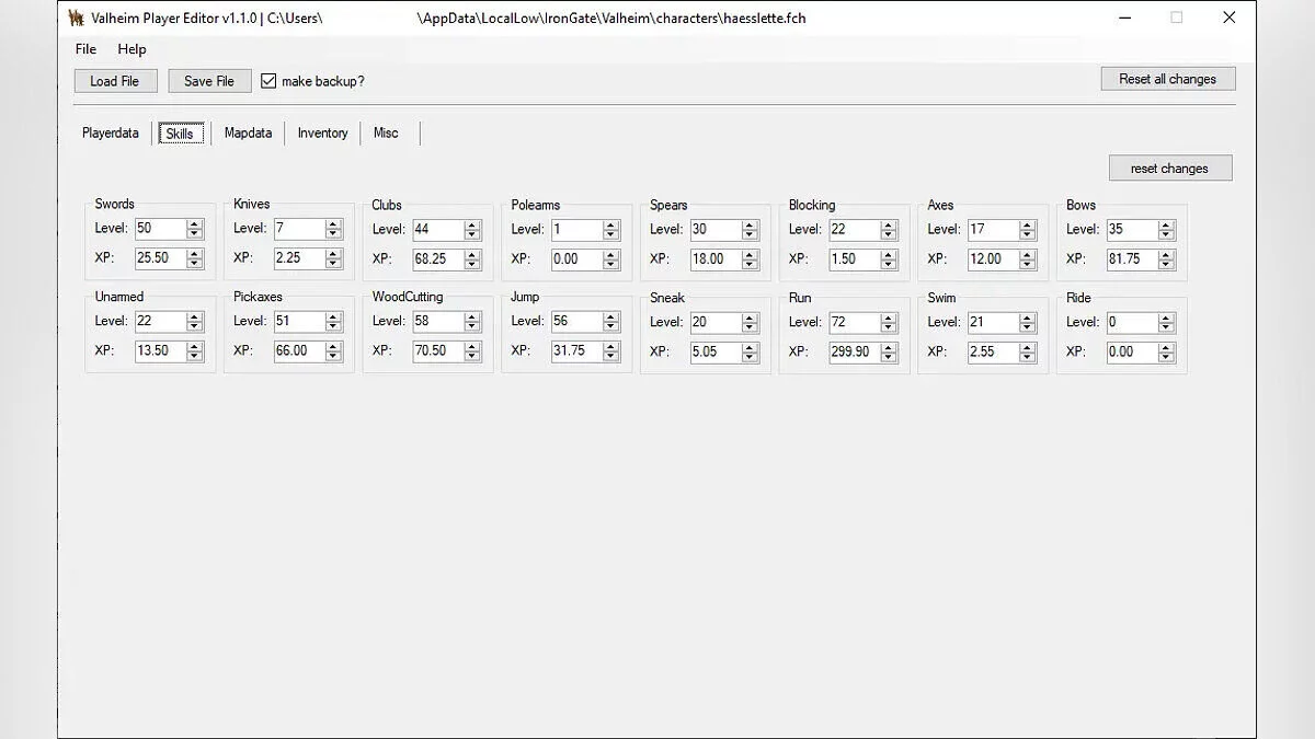 Valheim — Редактор персонажей [1.3.6]