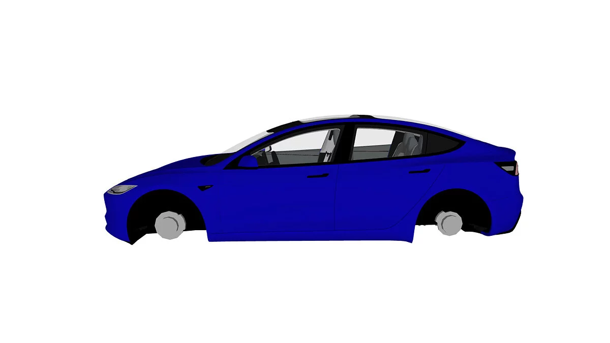 Simple Car Crash Physics Sim — Tesla model 3