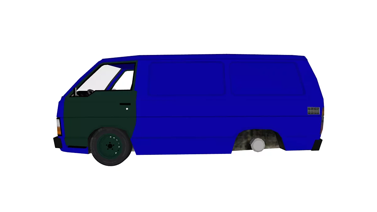 Simple Car Crash Physics Sim — Toyota hiace