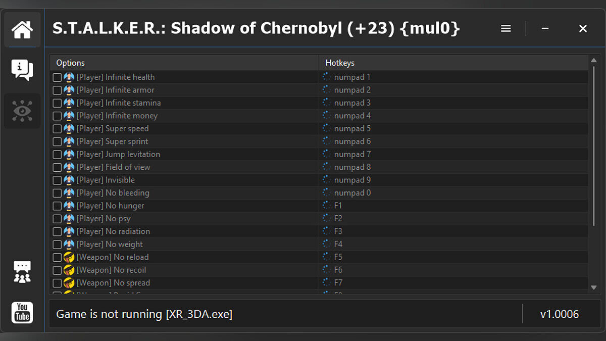 S.T.A.L.K.E.R.: Shadow of Chernobyl — Трейнер (+23) [1.0006]