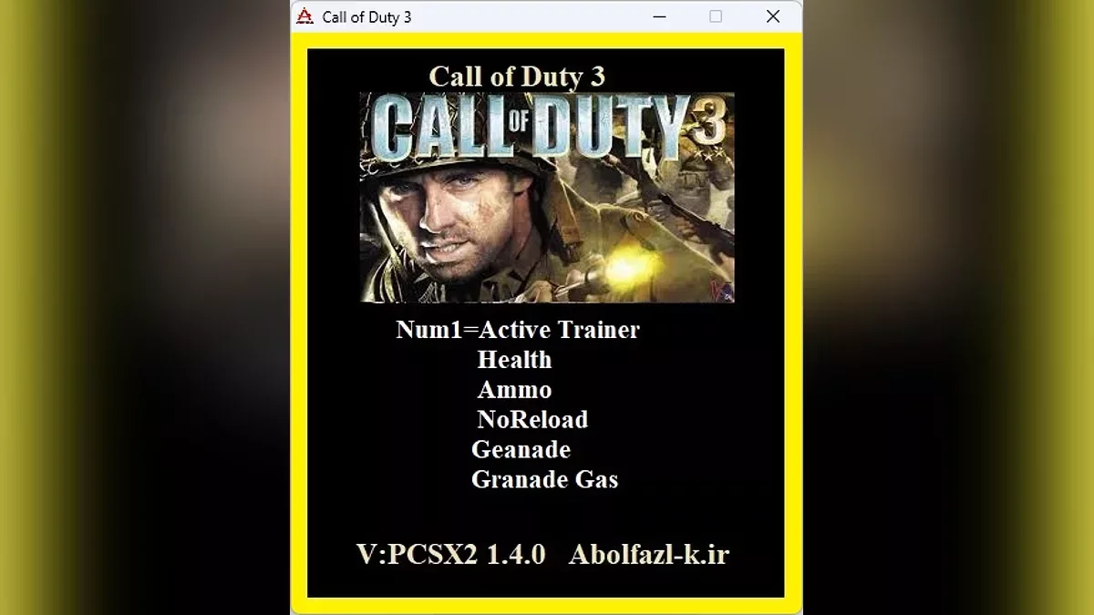 Call of Duty 3 — Трейнер (+5) [PCSX2: 1.4.0]