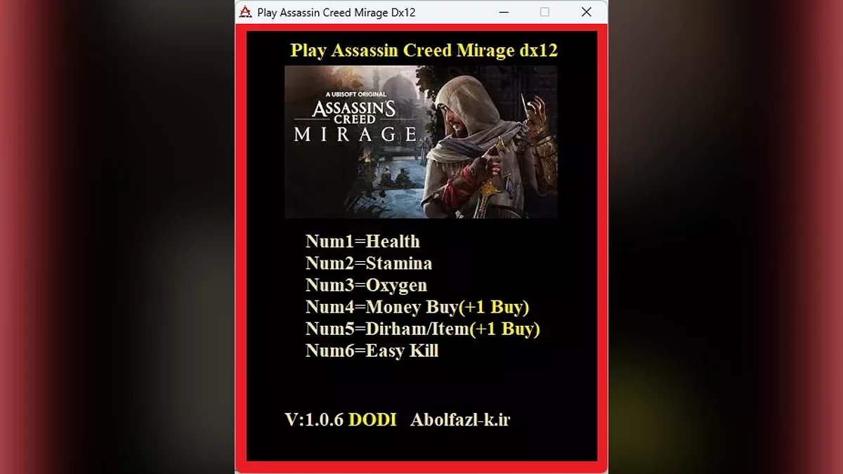 Assassin&#039;s Creed Mirage — Трейнер (+6) [1.0.6]