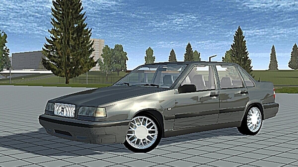 Simple Car Crash Physics Sim — Volvo 850 Sedan