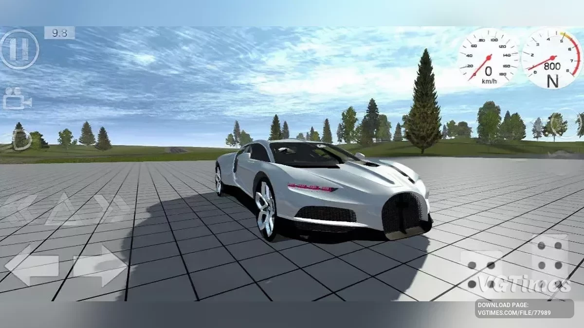 Simple Car Crash Physics Sim — Bugatti tourbillon