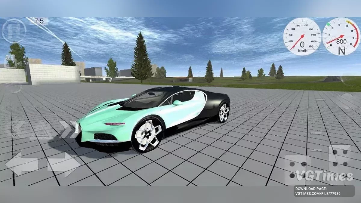 Simple Car Crash Physics Sim — Bugatti tourbillon