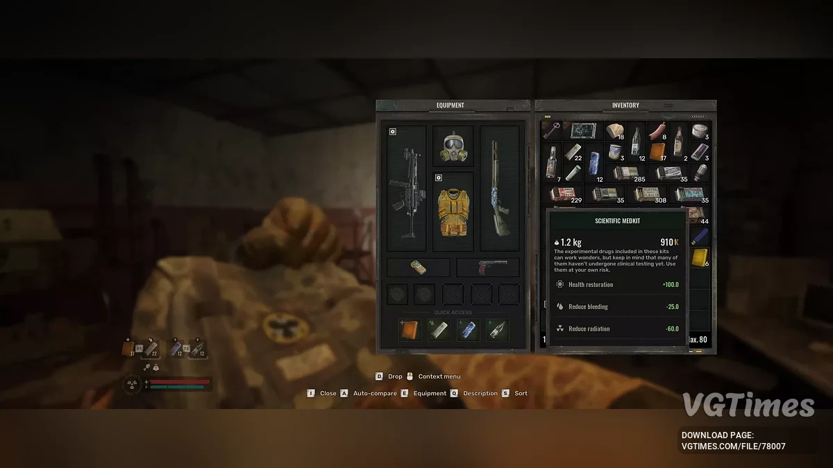 S.T.A.L.K.E.R. 2: Heart of Chornobyl — Числовой интерфейс для статистики расходных предметов