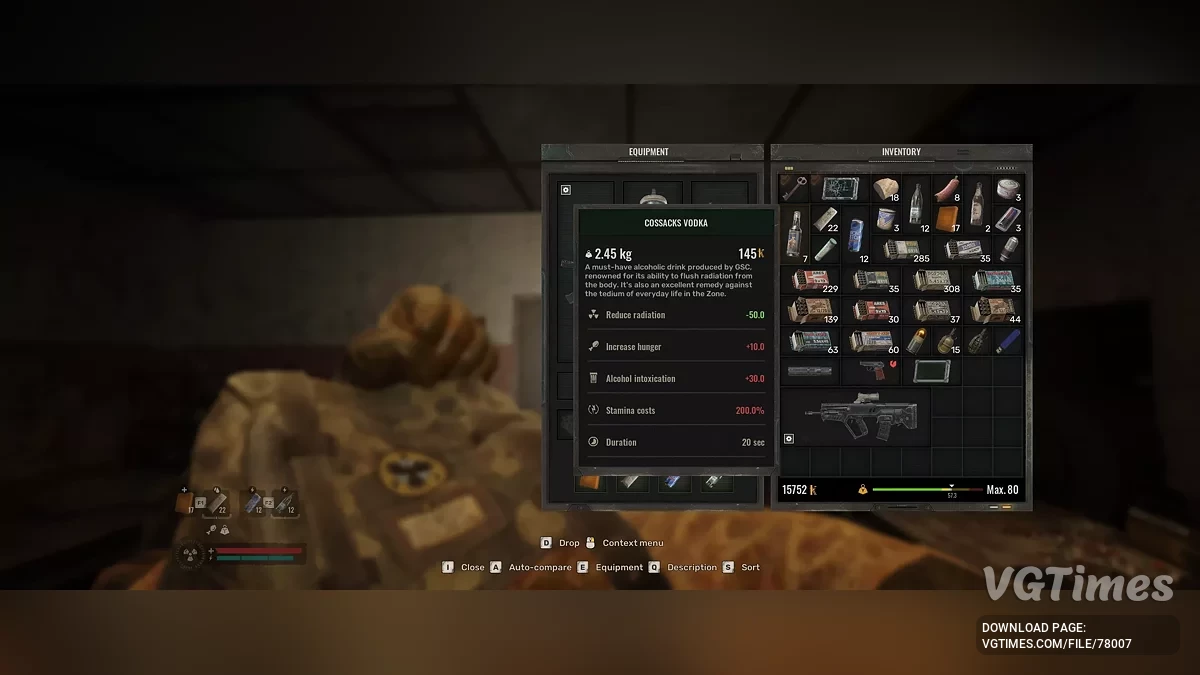 S.T.A.L.K.E.R. 2: Heart of Chornobyl — Числовой интерфейс для статистики расходных предметов