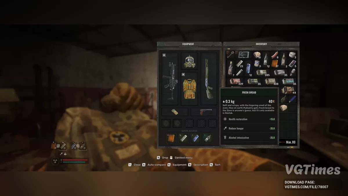 S.T.A.L.K.E.R. 2: Heart of Chornobyl — Числовой интерфейс для статистики расходных предметов