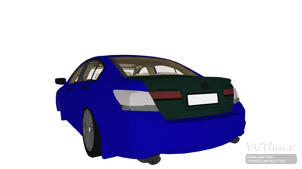 Simple Car Crash Physics Sim — Honda Accord 2007-2012 (со спойлером)