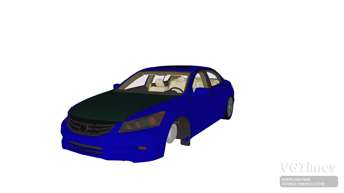 Simple Car Crash Physics Sim — Honda Accord 2007-2012 (со спойлером)