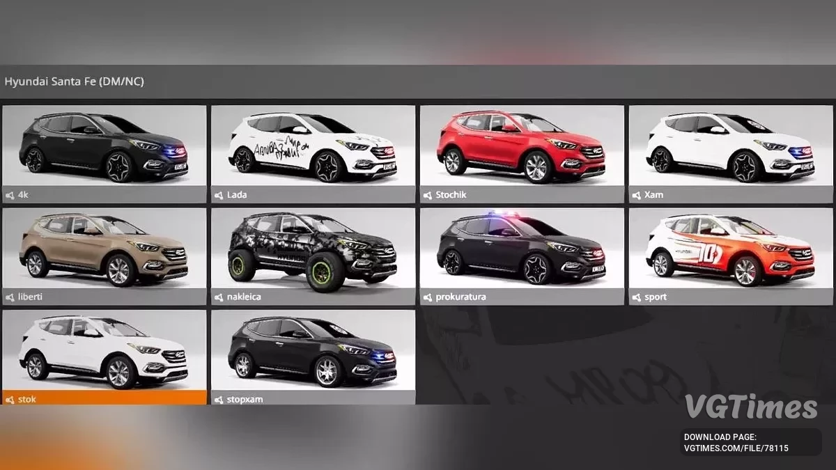 BeamNG.drive — Hyundai Santa Fe v1.0 (0.34.x)