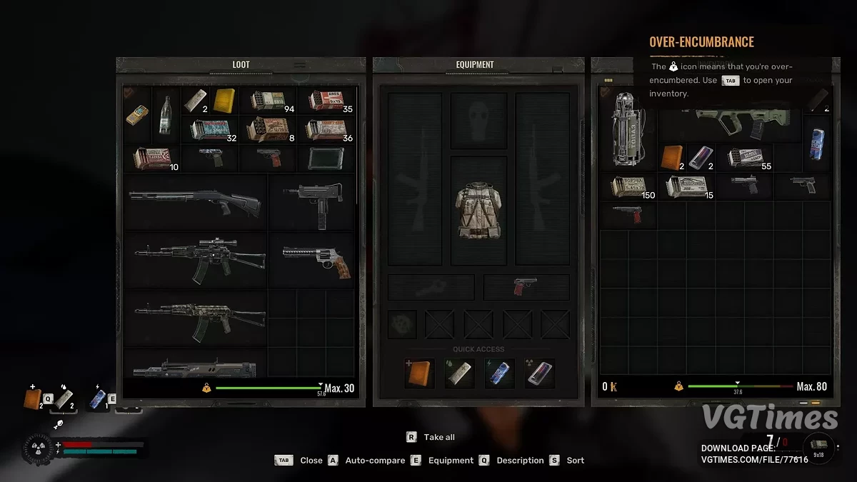 S.T.A.L.K.E.R. 2: Heart of Chornobyl — Расширенный инвентарь добычи