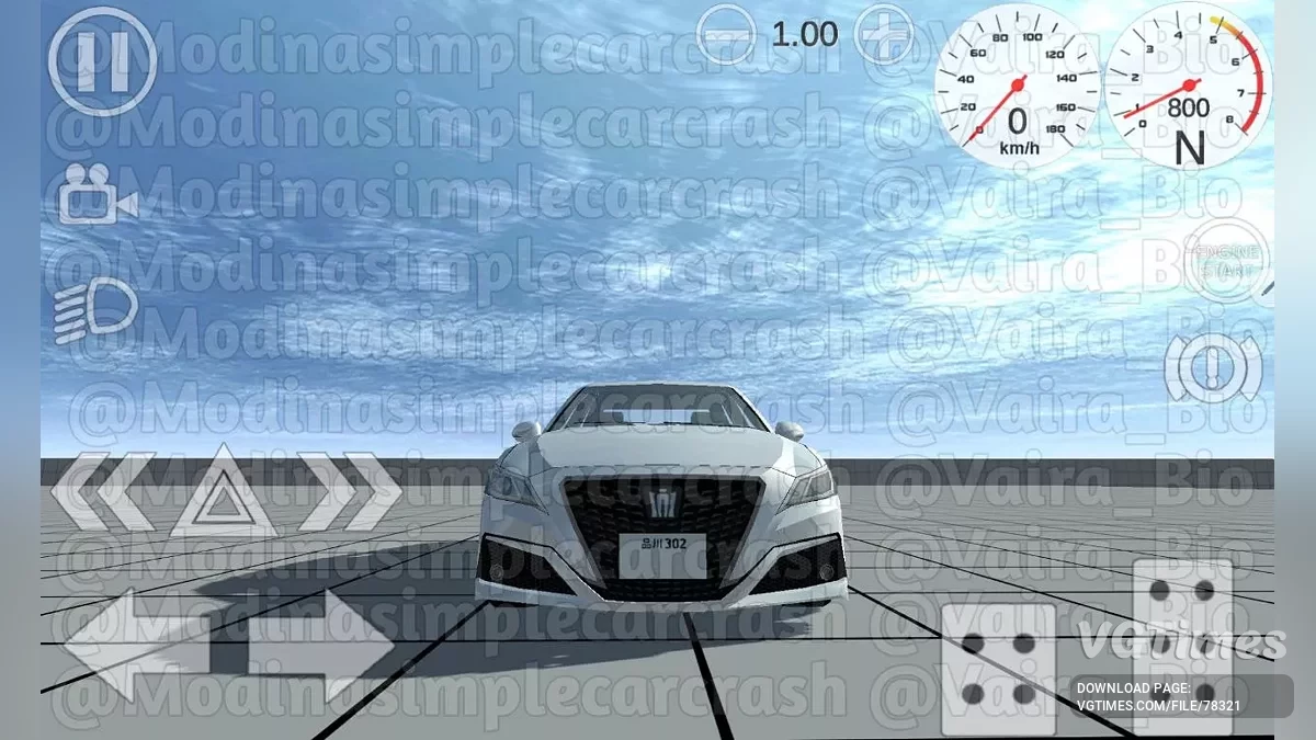 Simple Car Crash Physics Sim — Toyota Crown 2018