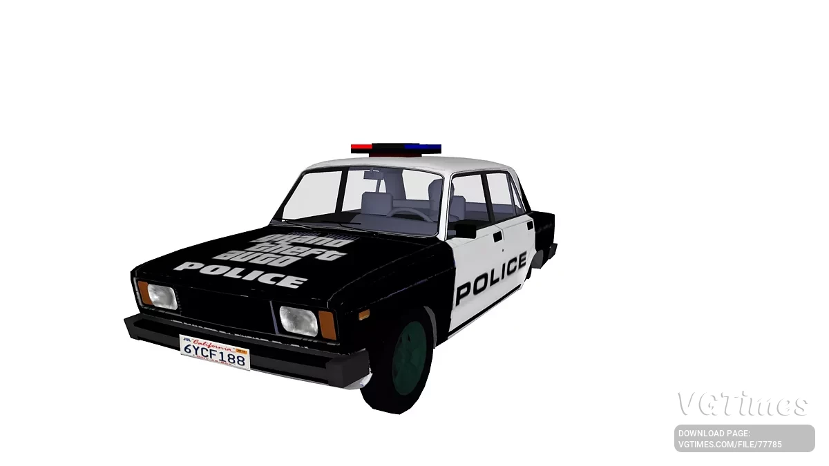 Simple Car Crash Physics Sim — ВАЗ-2105 American police