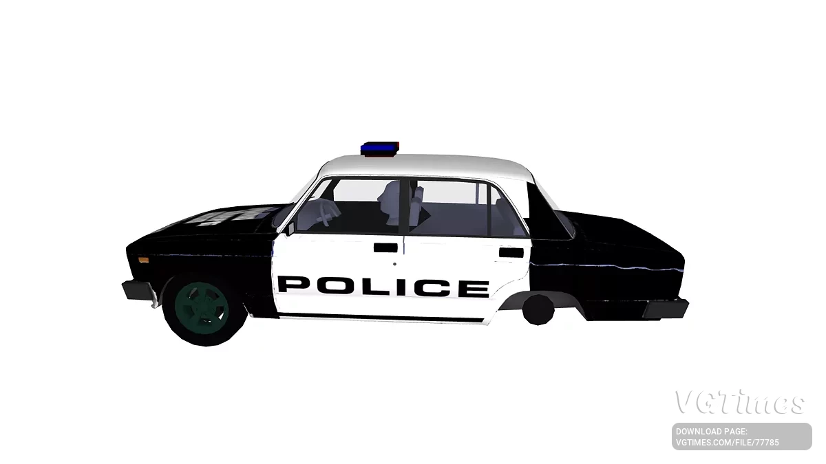 Simple Car Crash Physics Sim — ВАЗ-2105 American police
