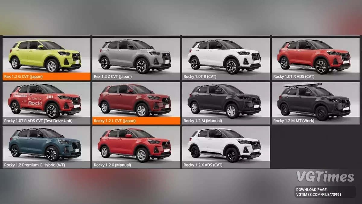 BeamNG.drive — 2021-2025 Daihatsu Rocky/Toyota Raize/Subaru Rex/Perodua Ativa A200 v1.0 (0.34.x)