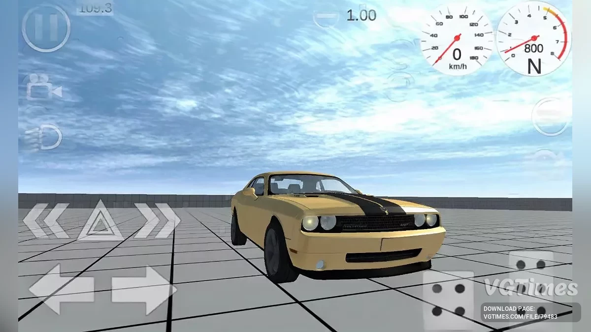 Simple Car Crash Physics Sim — Dodge Challenger SRT