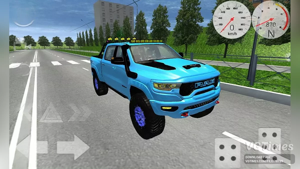 Simple Car Crash Physics Sim — Dodge Ram TRX Pick-Up 4x4