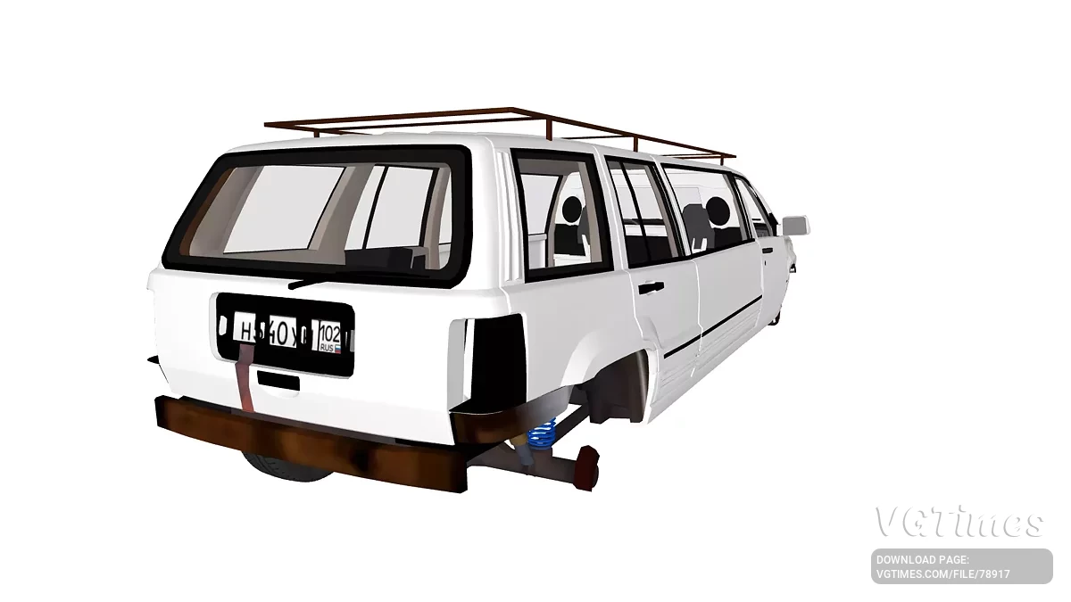 Simple Car Crash Physics Sim — Jeep Cherokee лимузин (поврежденный)