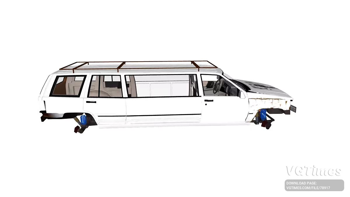 Simple Car Crash Physics Sim — Jeep Cherokee лимузин (поврежденный)