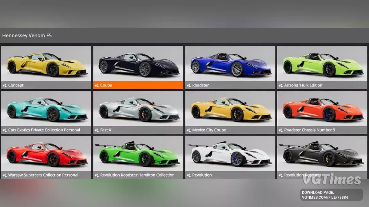 BeamNG.drive — МОД Hennessey Venom F5 (0.34.x)
