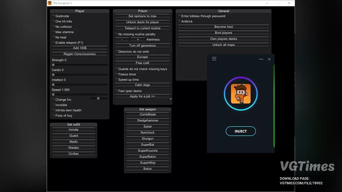The Escapists 2 — Мод-меню (+38) [UPD: 11.08.2023]