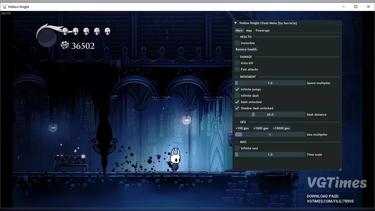 Hollow Knight — Мод-меню (+70) [v1.5.78]