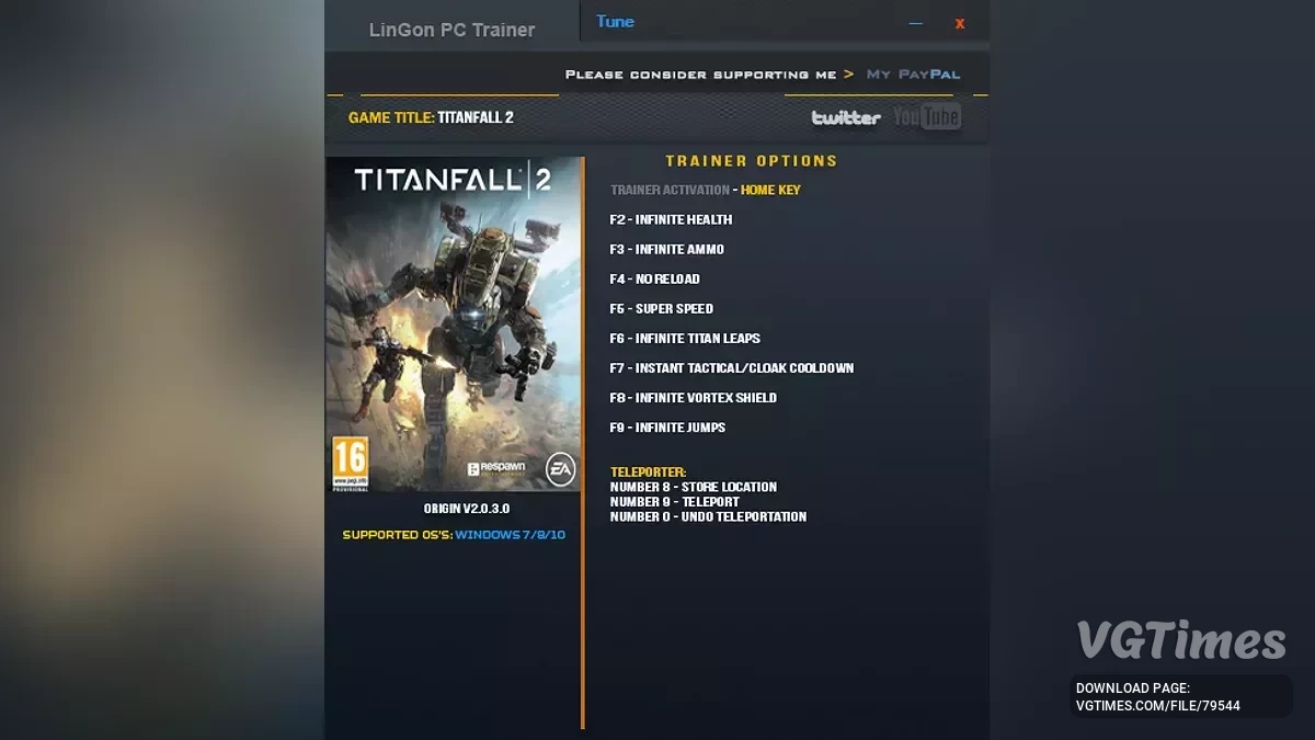 Titanfall 2 — Трейнер (+10) [UPD: 22.01.2025]