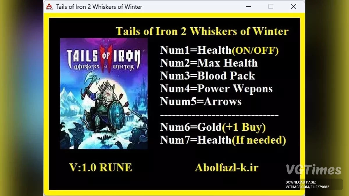 Tails of Iron 2: Whiskers of Winter — Трейнер (+7) [1.0]